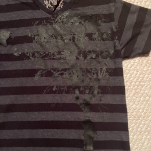 Toxic Hazard Short Sleeved V-Neck Tee - Picture 2 of 6